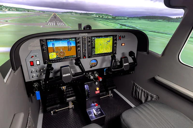 Flight simulator cockpit rendering