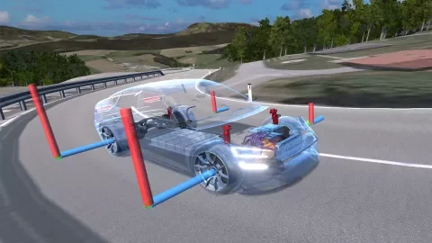 Ground vehicle driver training simulator screenshot